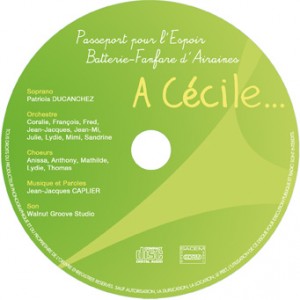 Le CD "A Cécile" avec l'école de musique de la Batterie-Fanfare d'Airaines